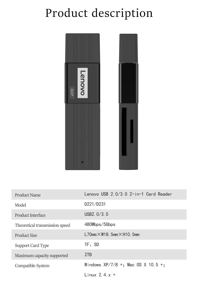 Lenovo-D231-2-in-1-SDTF-Kartenleser-USB30-mit-dualem-Anschluss-2020638-8